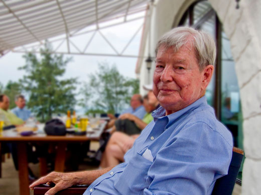 Jock on the terrace at his beloved Shek O