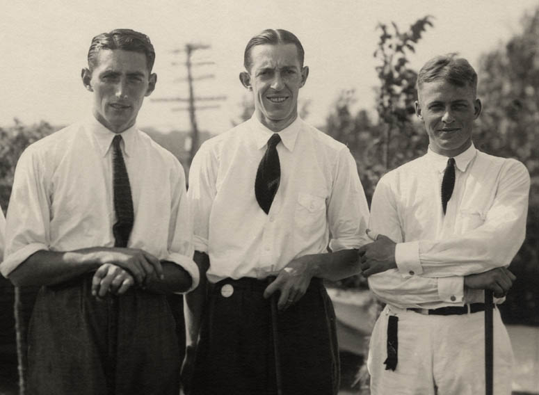 Tommy with Francis Ouimet and Bobby Jones, US Amateur 1921