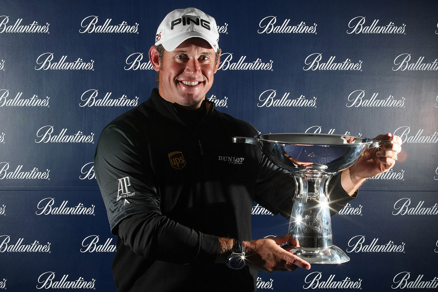 Lee Westwood with the trophy