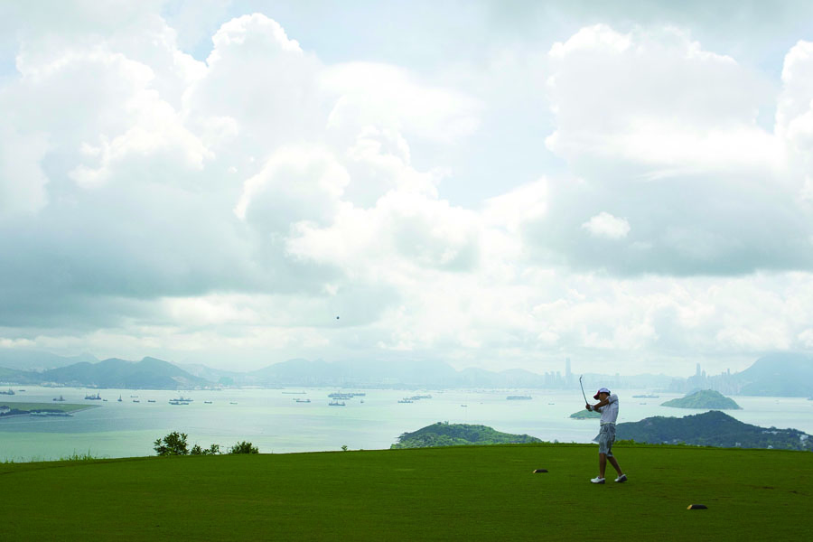 The sixth hole on the Jade course at Discovery Bay