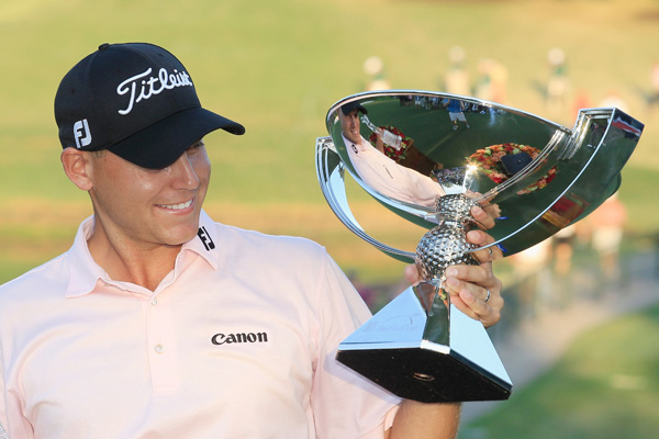Haas proudly holds the Fedex Cup