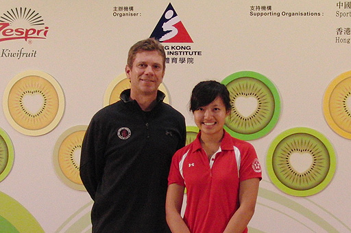 National Coach Brad Schadewitz with Tiffany Chan