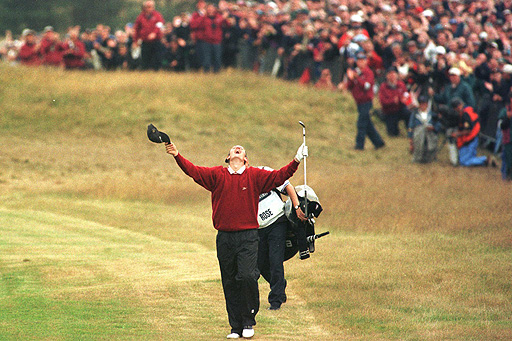After holing his birdie pitch on the last hole during the 1999 Open Championship at Royal Birkdale when still an amateur
