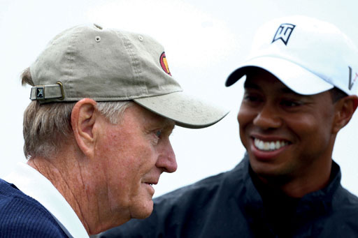 Jack Nicklaus and Tiger Woods