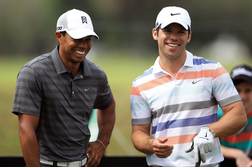 Tiger Woods and Paul Casey