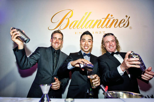 Poulter joins Miguel Angel Jimenez in a spot of cocktail making prior to the event