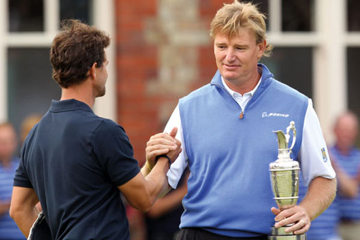 Ernie Els consoles close friend Adam Scott