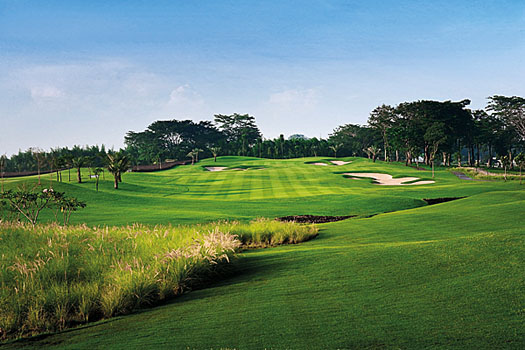 The par-four 5th hole on the South Couse at Royale Jakarta Golf Club