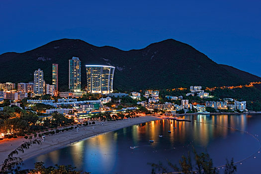 The Lily’s prominent location overlooking Repulse Bay at dusk