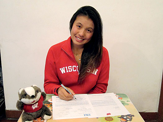 Michelle Cheung earns a golf scholarship to the University of Wisconsin