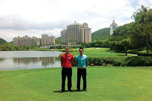 Sam Green on the Olazabal Course at Mission Hills Golf Club in Dongguan