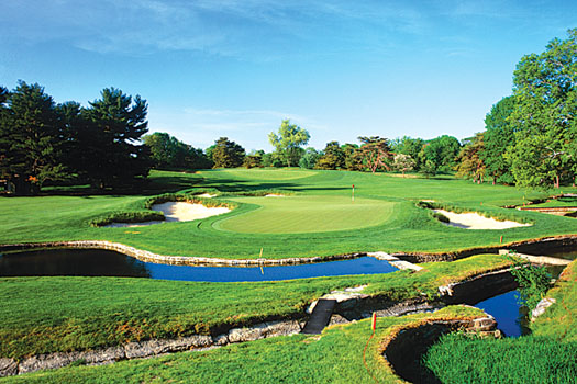 The front nine at Merion closes with this challenging par-3