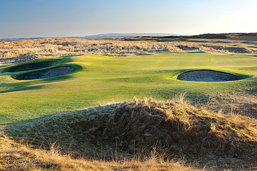 A view of the 13th green at the magnificent Royal Dornoch Golf Club