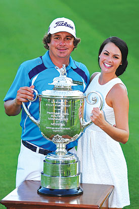 Jason Dufner and his wife Amanda