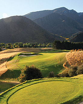 The 18th tee at The Hills Golf Club