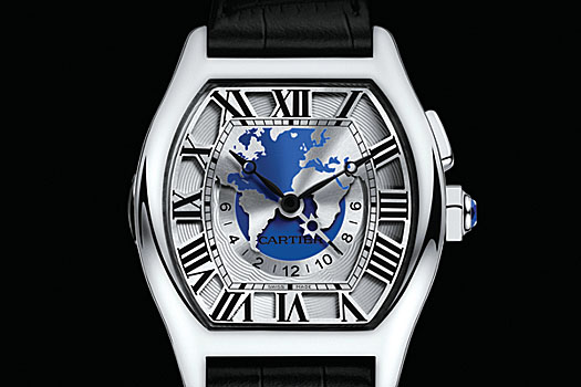 The Tortue multiple time zone watch in white gold