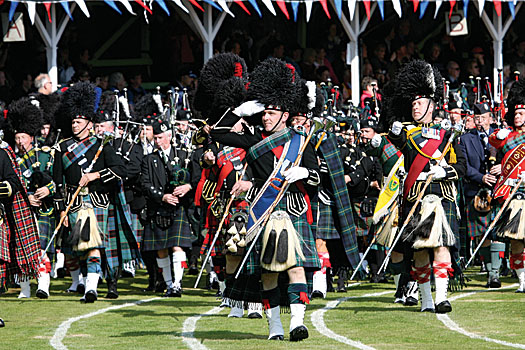 Pipers on display