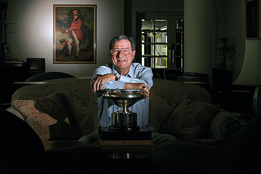The legendary Peter Thomson, who claimed three titles