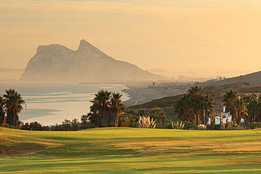 A wonderful view of British-owned Gibraltar from the course at Acaidesa