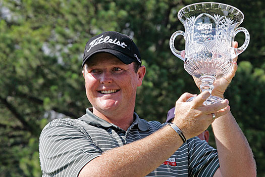 Lyle poses with the Knoxvile Open trophy in 2008