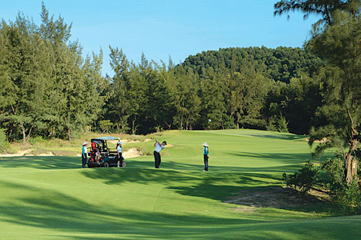 The picturesque par-4 ninth