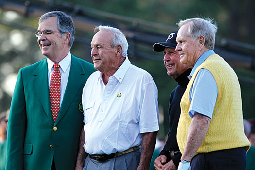 Billy Payne, Arnold Palmer, Gary Player and Jack Nicklaus at last year’s edition