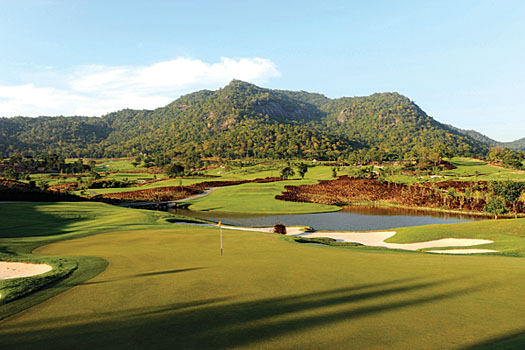The wonderfully manicured Black Mountain Golf Club in Hua Hin, Thailand