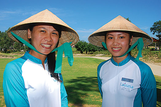 Caddies at Laguna Lang Co in Vietnam