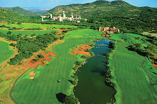 The ninth and 18th holes at the Lost City Country Club at Sun City