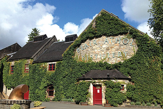 The picturesque Blair Athol distillery in the Scottish Highlands