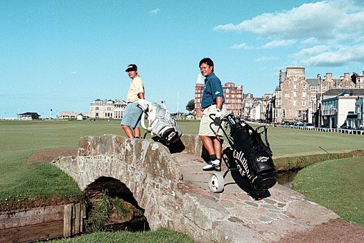 On a visit to the Old Course with Hong Kong’s Dominique Boulet in 1999