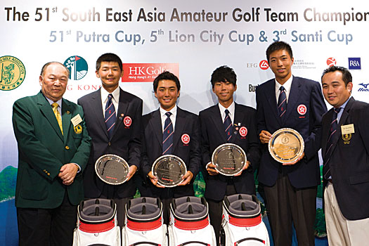 The Hong Kong team of Jason Hak, Shinichi Mizuno, Terrence Ng and Liu Lok-tin finished second at the 2011 Putra Cup