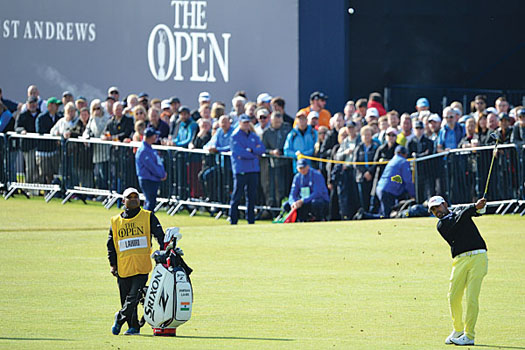 Lahiri in action during last month's Open