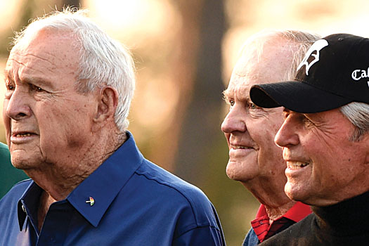 Palmer, Nicklaus, Player - "The Big Three", all of whom are Rolex Testimonees