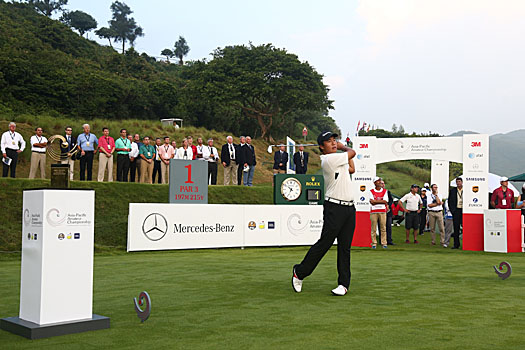 Hong Kong's Motin Yeung gets play underway on day one