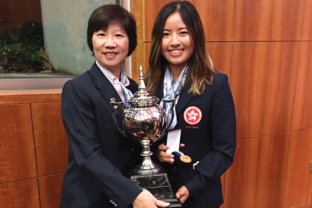 Tiffany Chan and Margaret Hamilton, the Hong Kong Ladies Captain