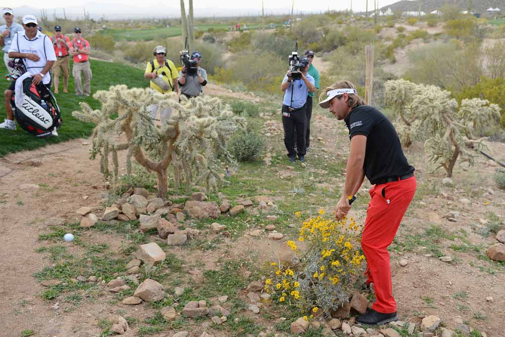 Victor Dubuisson in action during the 2014 WGCMatch Play Championship