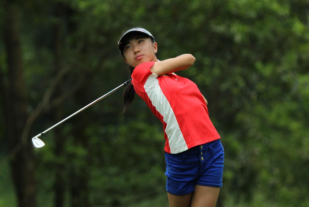 Selina Li in her signature swing