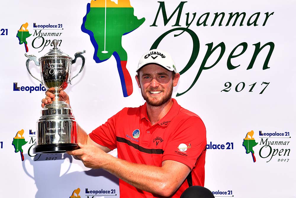 Todd Sinnot became the second quickest player to earn an Asian Tour victory straight out from Qualifying School when he took only two events to hoist a trophy at the Leopalace21 Myanmar Open