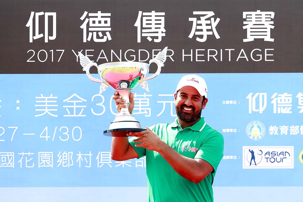 Shiv Kapur charged through the pack with a final round of eight-under-par 64 to lift his long-awaited second career title in Asia