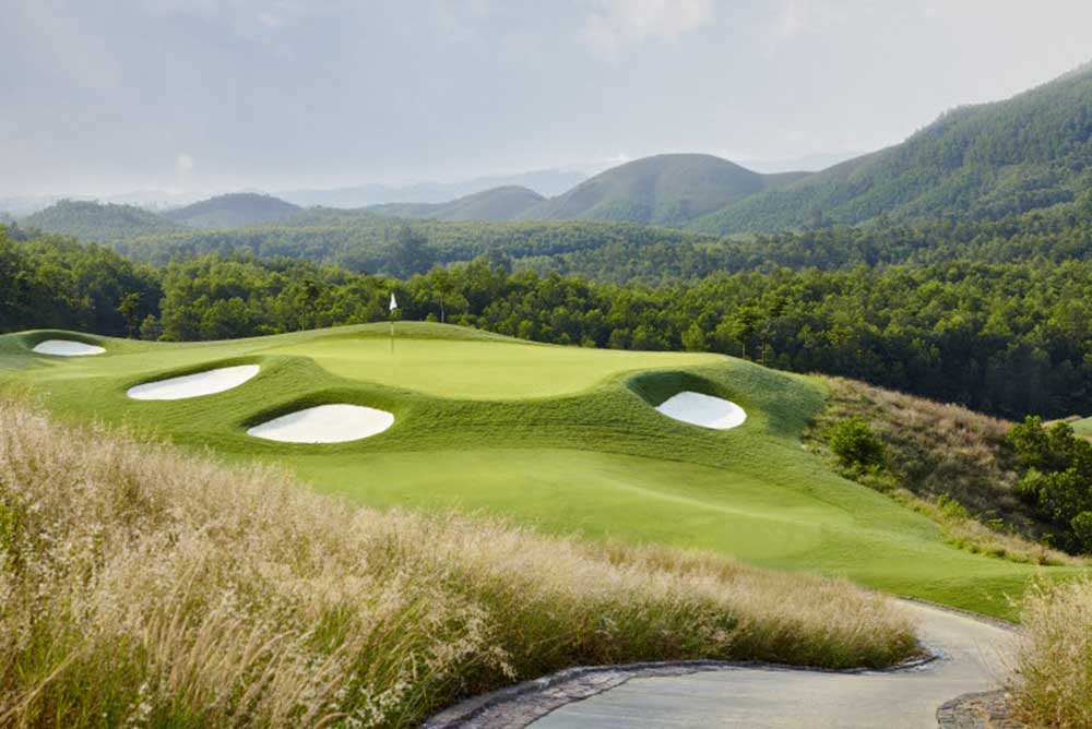 The par-3 12th hole at Ba Na Hills Golf Club