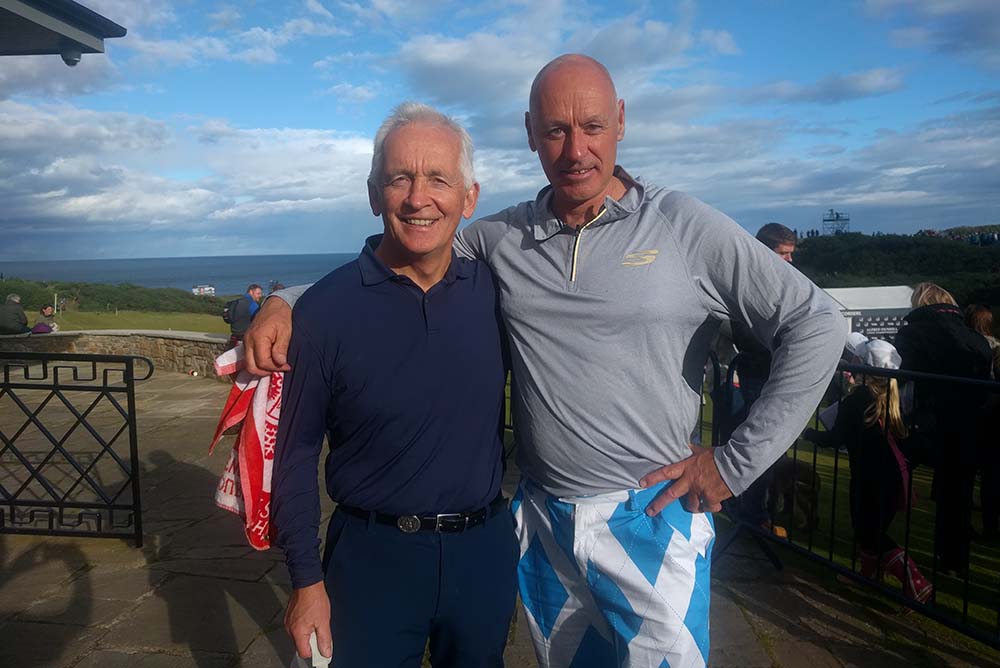 David Walsh and the Kilted Caddie (right)