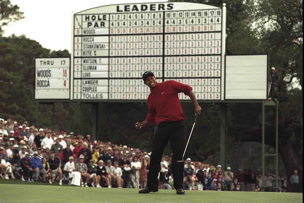 Rolex Testimonee Tiger Woods at the 1997 Masters