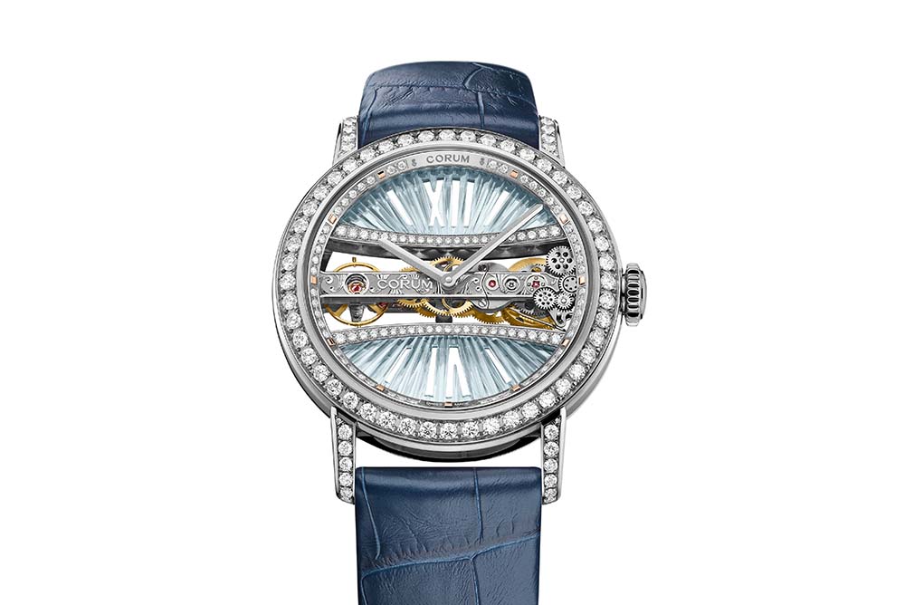 Corum Lady Golden Bridge Round 39mm Light Blue