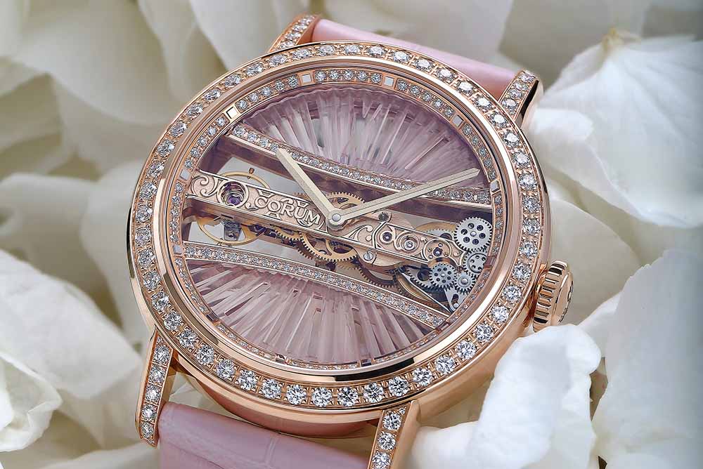 Corum Lady Golden Bridge Round 39mm Pink