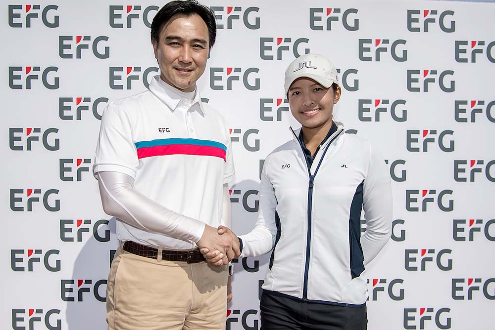 Albert Chiu and Tiffany Chan at the launch of EFG Young Athletes Foundation