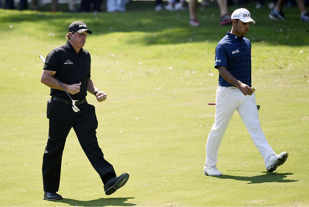 Sharma earned himself a final day grouping with World Golf Hall of Famer, Phil Mickelson
