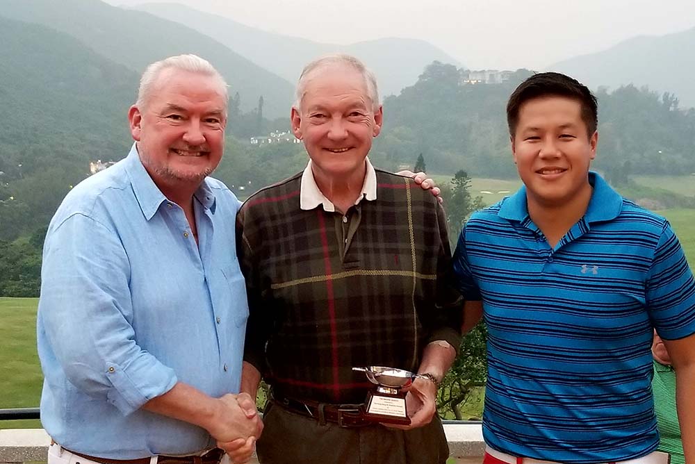 Chieftain Charles McLaughlin with Jim Mailer and Oliver Li