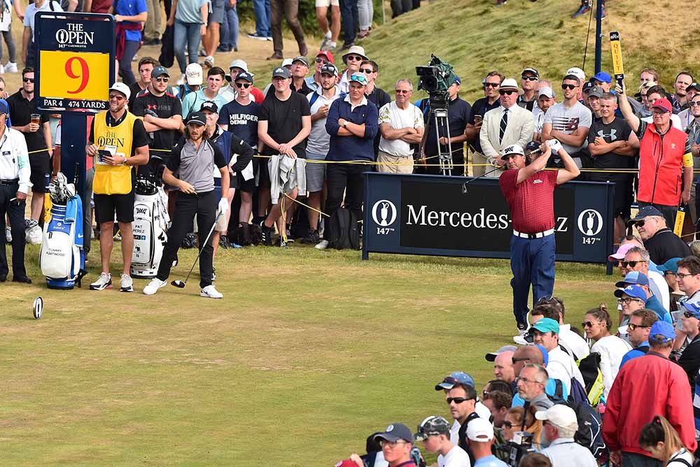 Pat Perez plays during The 147th Open Championship