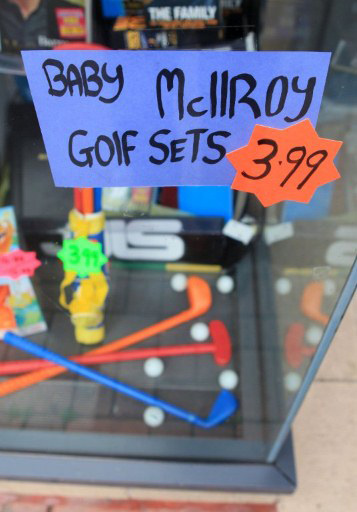Baby golf sets are being sold in McIlroy's home town